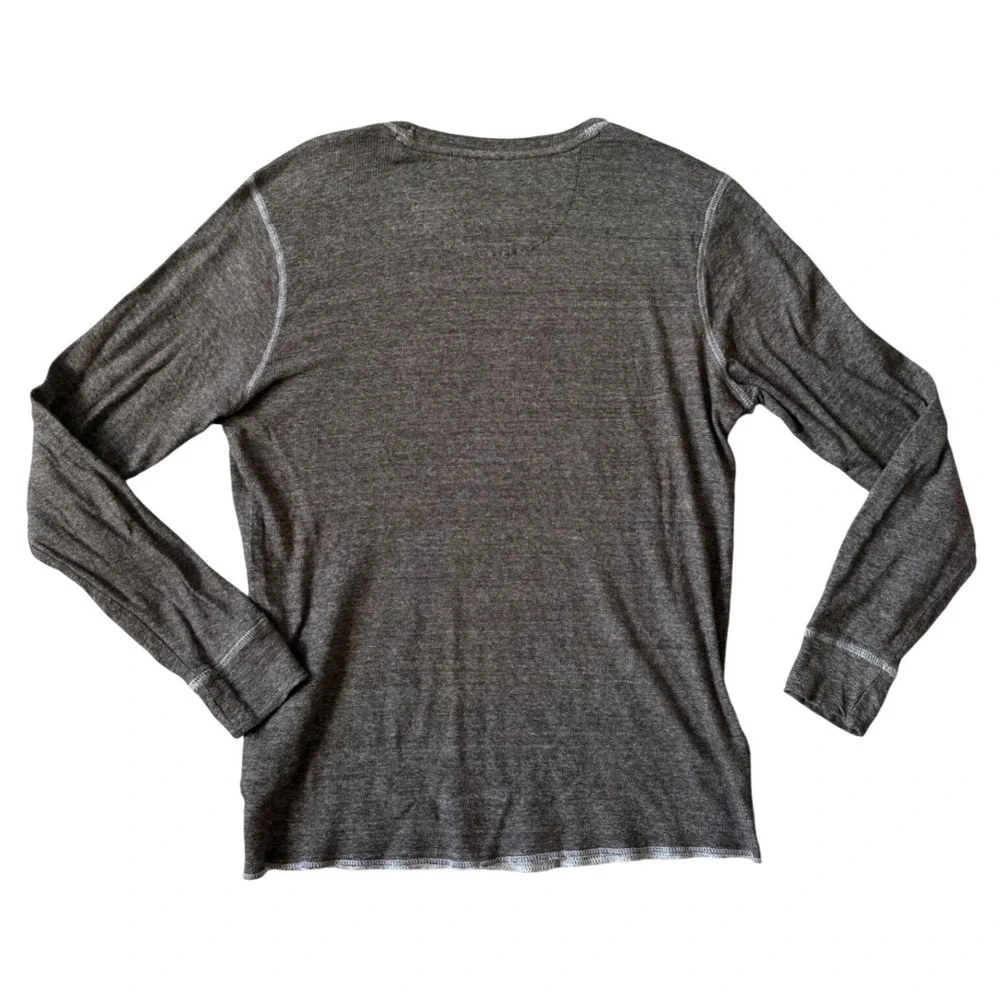 Reclaim Mens Charcoal Gray Heather Long Sleeve Thermal Shirt FK002 Size M - Picture 2 of 7